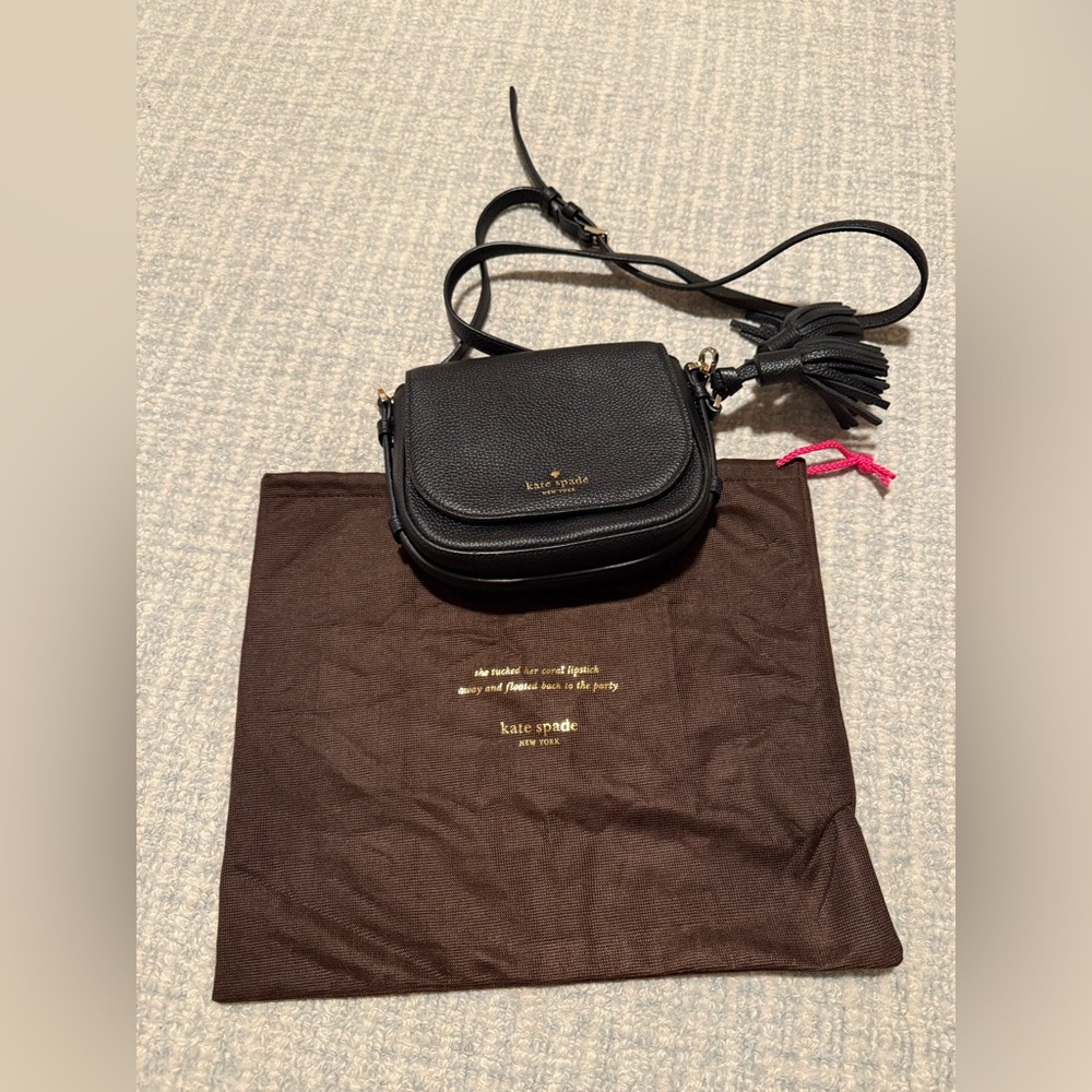 Kate Spade Black Leather Crossbody Bag